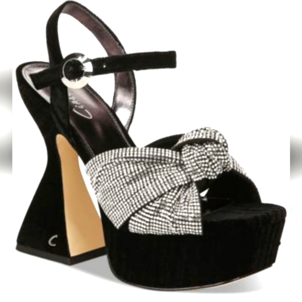 Circus NY by Sam Edelman Chunky Black Embellished Platform Sz 11